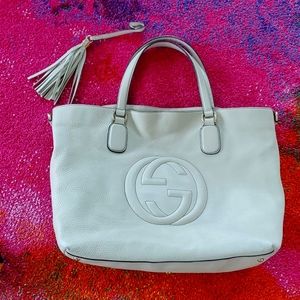 Gucci Soho Cream Large Working Shopper tote